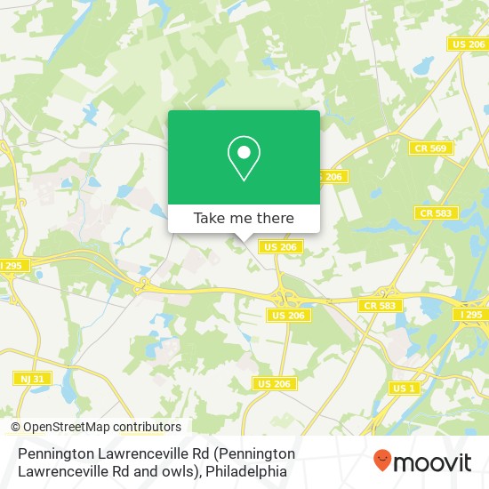 Mapa de Pennington Lawrenceville Rd (Pennington Lawrenceville Rd and owls), Lawrence Twp, NJ 08648