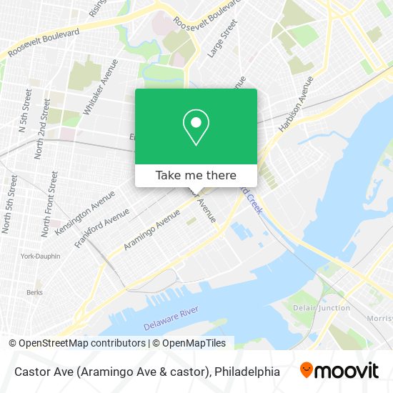 Mapa de Castor Ave (Aramingo Ave & castor)