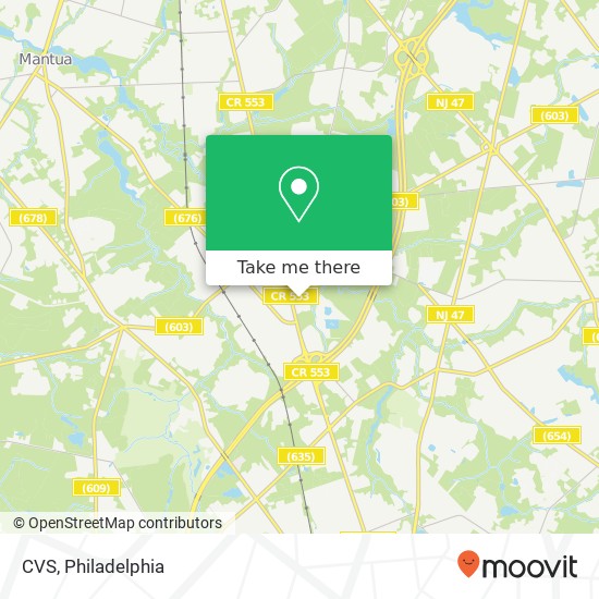 CVS, 675 Woodbury Glassboro Rd map
