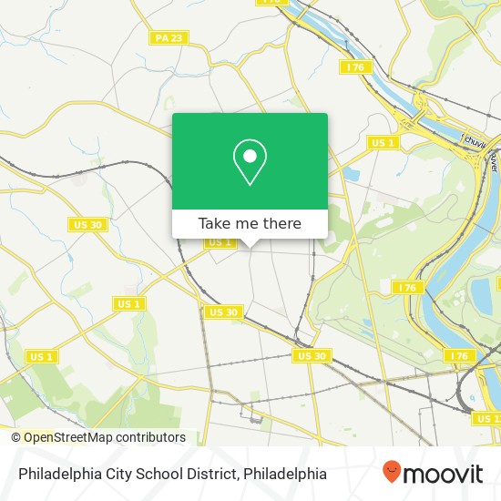 Philadelphia City School District, 5701 Wynnefield Ave map