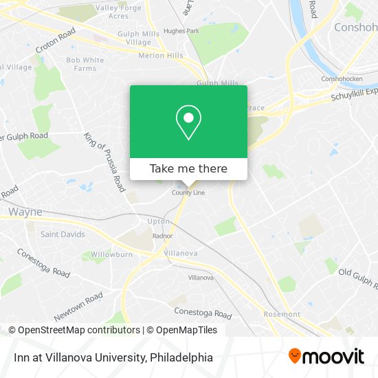 Inn at Villanova University map