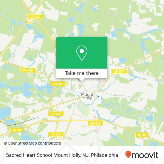 Sacred Heart School Mount Holly, NJ, 250 High St map