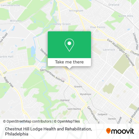 Mapa de Chestnut Hill Lodge Health and Rehabilitation