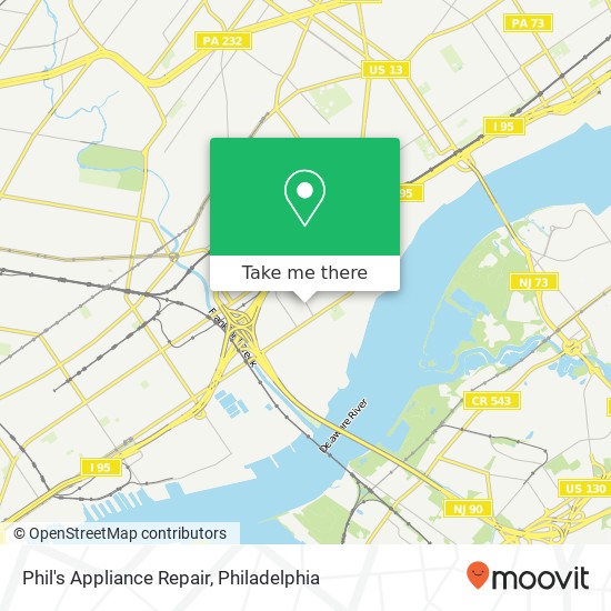 Mapa de Phil's Appliance Repair, 2678 Lefevre St