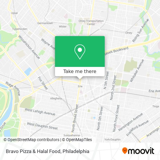 Mapa de Bravo Pizza & Halal Food