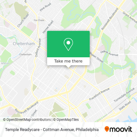 Mapa de Temple Readycare - Cottman Avenue