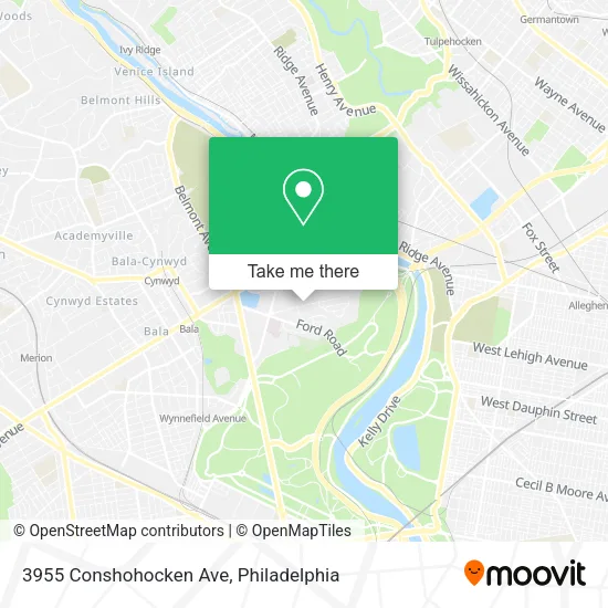 3955 Conshohocken Ave map