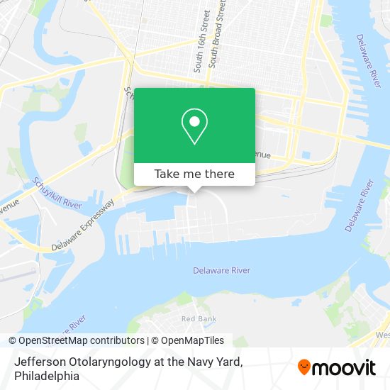 Jefferson Otolaryngology at the Navy Yard map