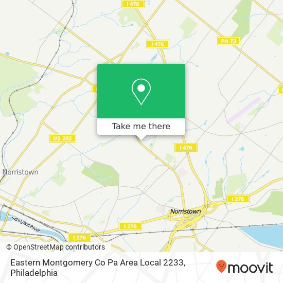 Mapa de Eastern Montgomery Co Pa Area Local 2233, 1000 Germantown Pike
