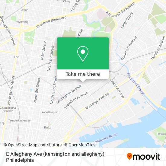 E Allegheny Ave (kensington and allegheny) map