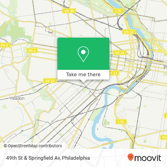 49th St & Springfield Av map