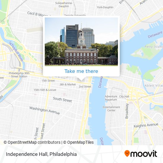 Independence Hall map