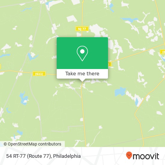 Mapa de 54 RT-77 (Route 77), Elmer, NJ 08318