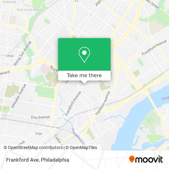 Frankford Ave map