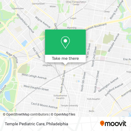 Temple Pediatric Care map