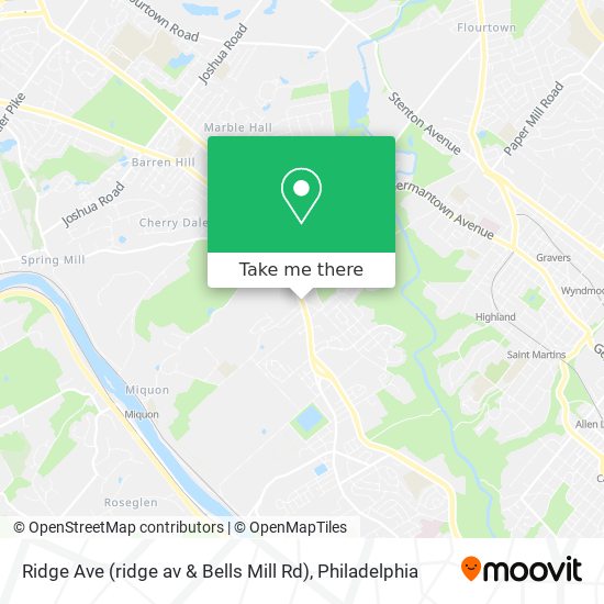 Ridge Ave (ridge av & Bells Mill Rd) map