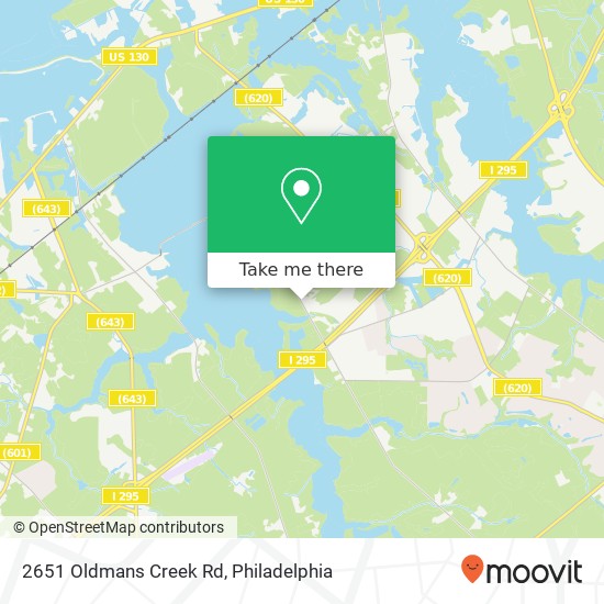 Mapa de 2651 Oldmans Creek Rd, Swedesboro, NJ 08085