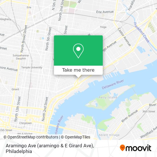 Aramingo Ave (aramingo & E Girard Ave) map