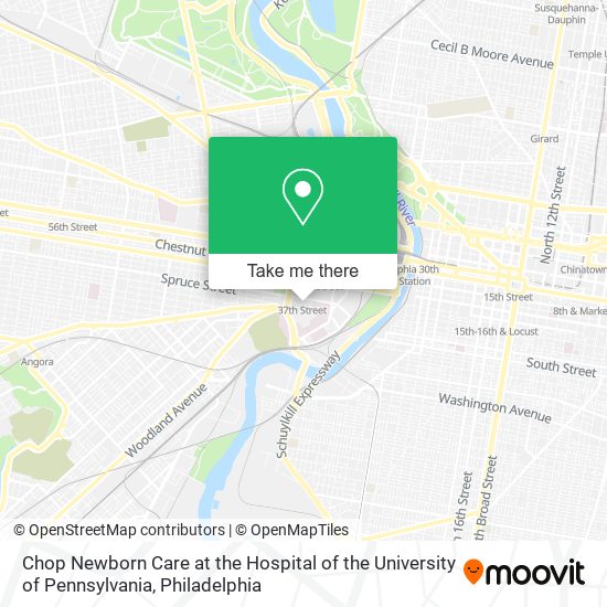 Mapa de Chop Newborn Care at the Hospital of the University of Pennsylvania