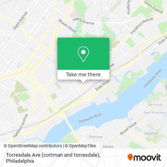 Torresdale Ave (cottman and torresdale) map