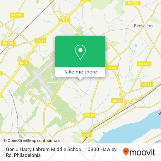 Mapa de Gen J Harry Labrum Middle School, 10800 Hawley Rd