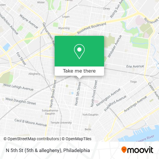 Mapa de N 5th St (5th & allegheny)