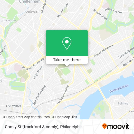 Comly St (frankford & comly) map