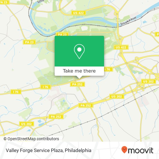 Mapa de Valley Forge Service Plaza