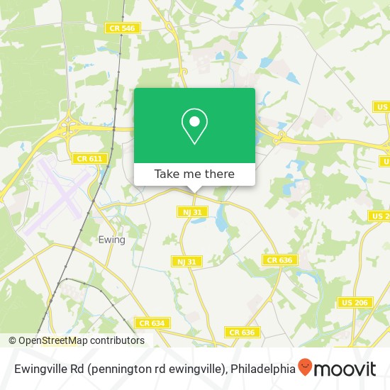 Mapa de Ewingville Rd (pennington rd ewingville), Ewing Twp, NJ 08618