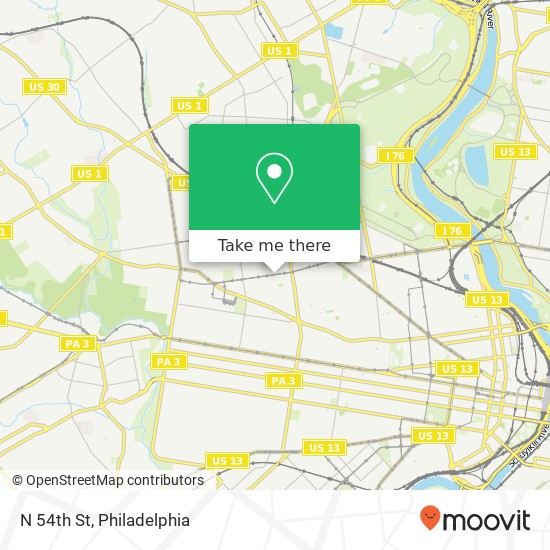 N 54th St, Philadelphia, PA 19151 map