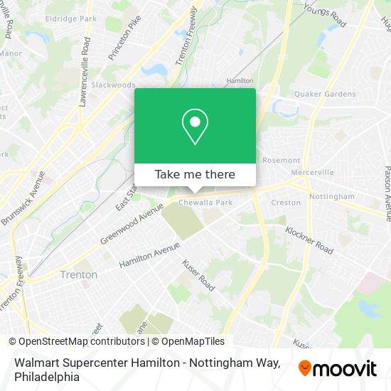 Mapa de Walmart Supercenter Hamilton - Nottingham Way