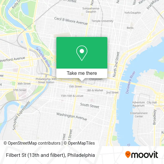 Mapa de Filbert St (13th and filbert)