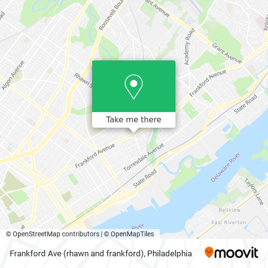Frankford Ave (rhawn and frankford) map