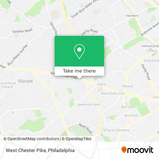 West Chester Pike map