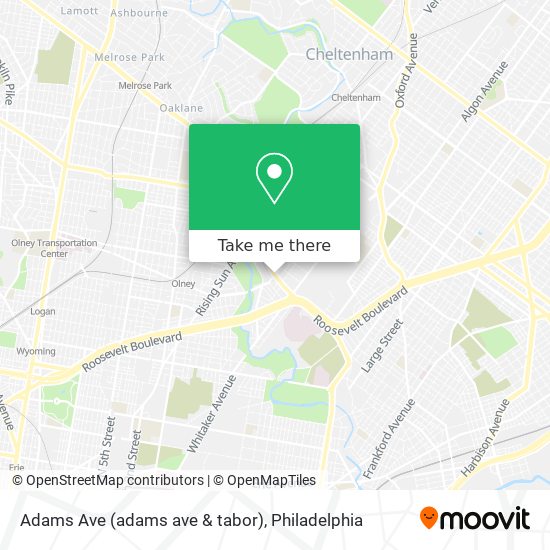 Adams Ave (adams ave & tabor) map