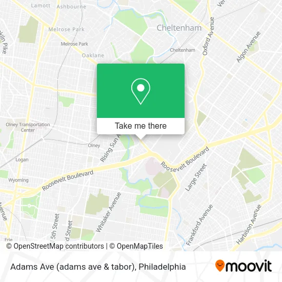 Adams Ave (adams ave & tabor) map