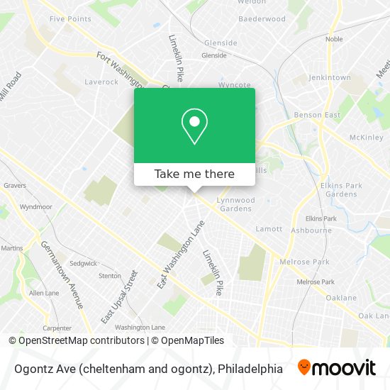 Mapa de Ogontz Ave (cheltenham and ogontz)