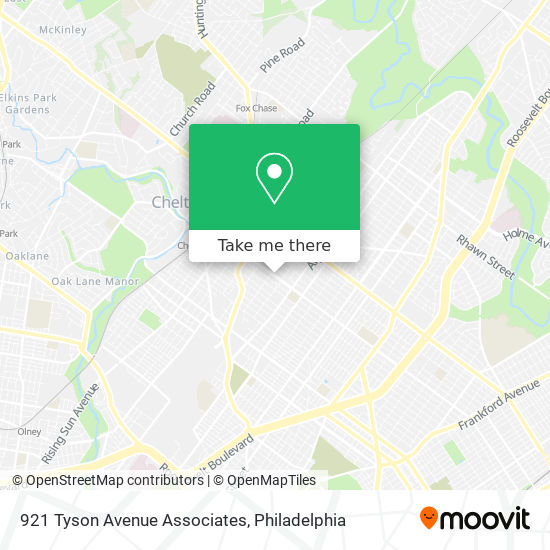 921 Tyson Avenue Associates map