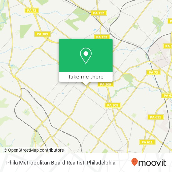 Mapa de Phila Metropolitan Board Realtist, 3212 W Cheltenham Ave