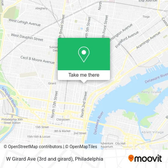 W Girard Ave (3rd and girard) map