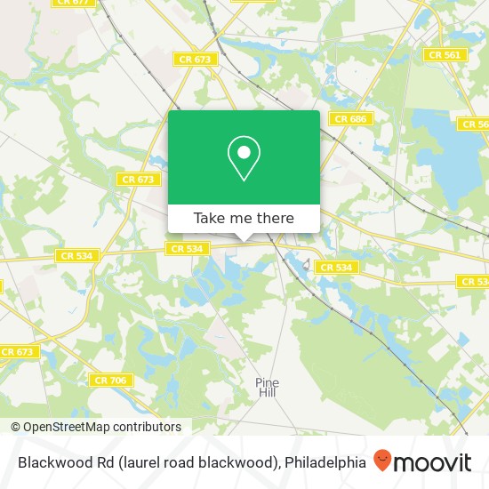 Mapa de Blackwood Rd (laurel road blackwood), Clementon, NJ 08021