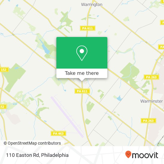 Mapa de 110 Easton Rd, Warrington, PA 18976