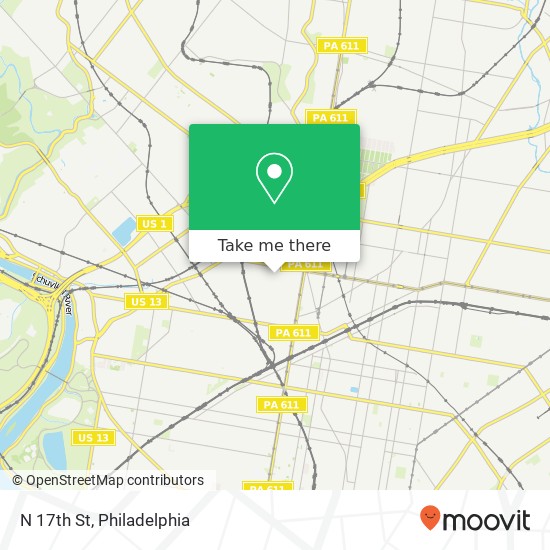 N 17th St, Philadelphia, PA 19140 map