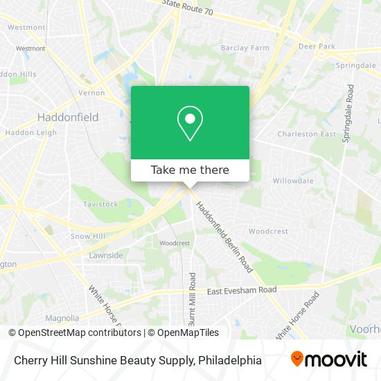 Cherry Hill Sunshine Beauty Supply map