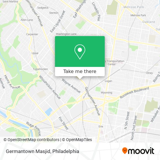 Germantown Masjid map