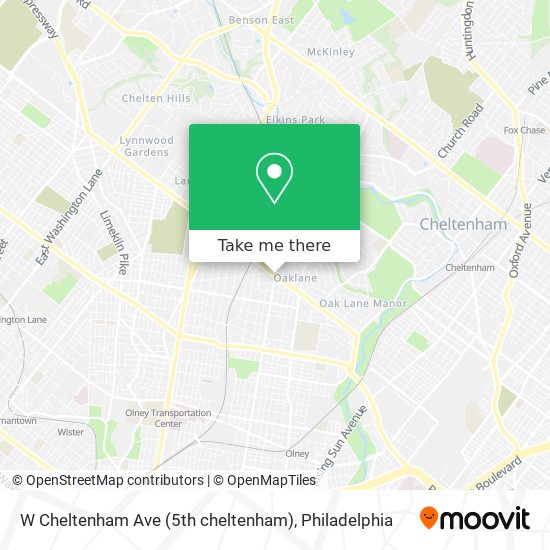 W Cheltenham Ave (5th cheltenham) map