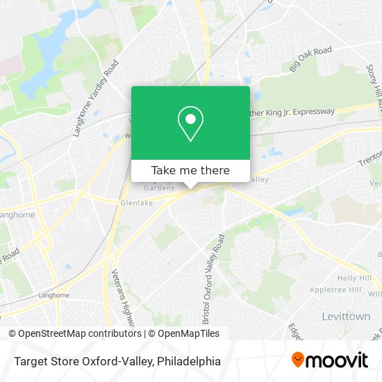 Mapa de Target Store Oxford-Valley