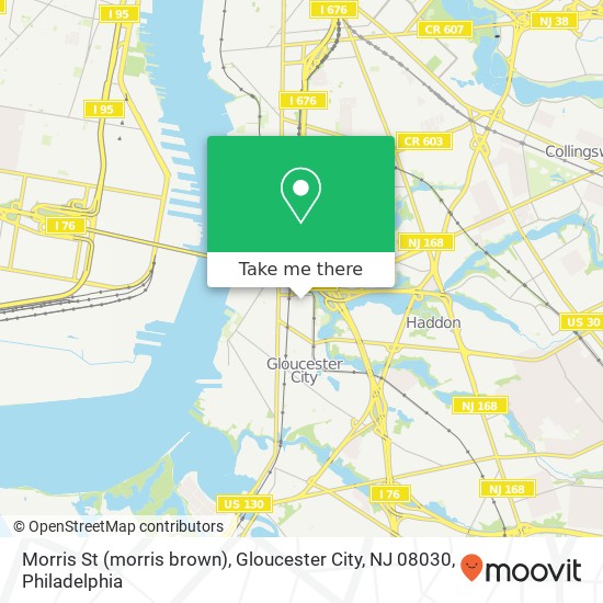 Mapa de Morris St (morris brown), Gloucester City, NJ 08030