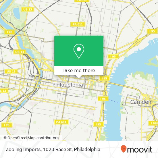 Zooling Imports, 1020 Race St map