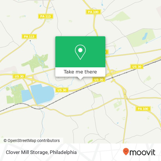 Mapa de Clover Mill Storage, 411 Clover Mill Rd